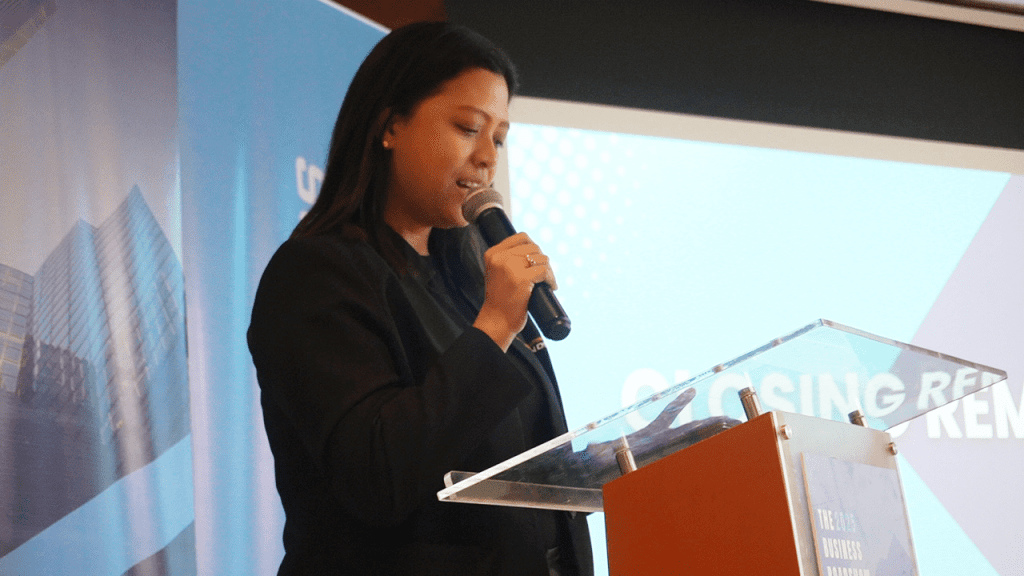 Reyna Espinosa during her presentation | Condor PH