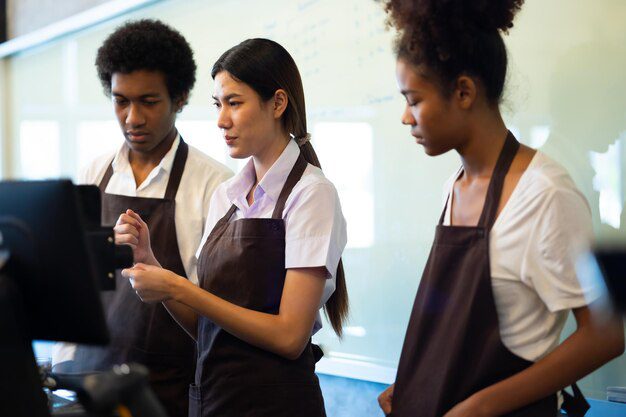 A Manager Training Employees On How To Use A POS Machine | Condor PH A Manager Training Employees On How To Use A POS Machine | Condor PH