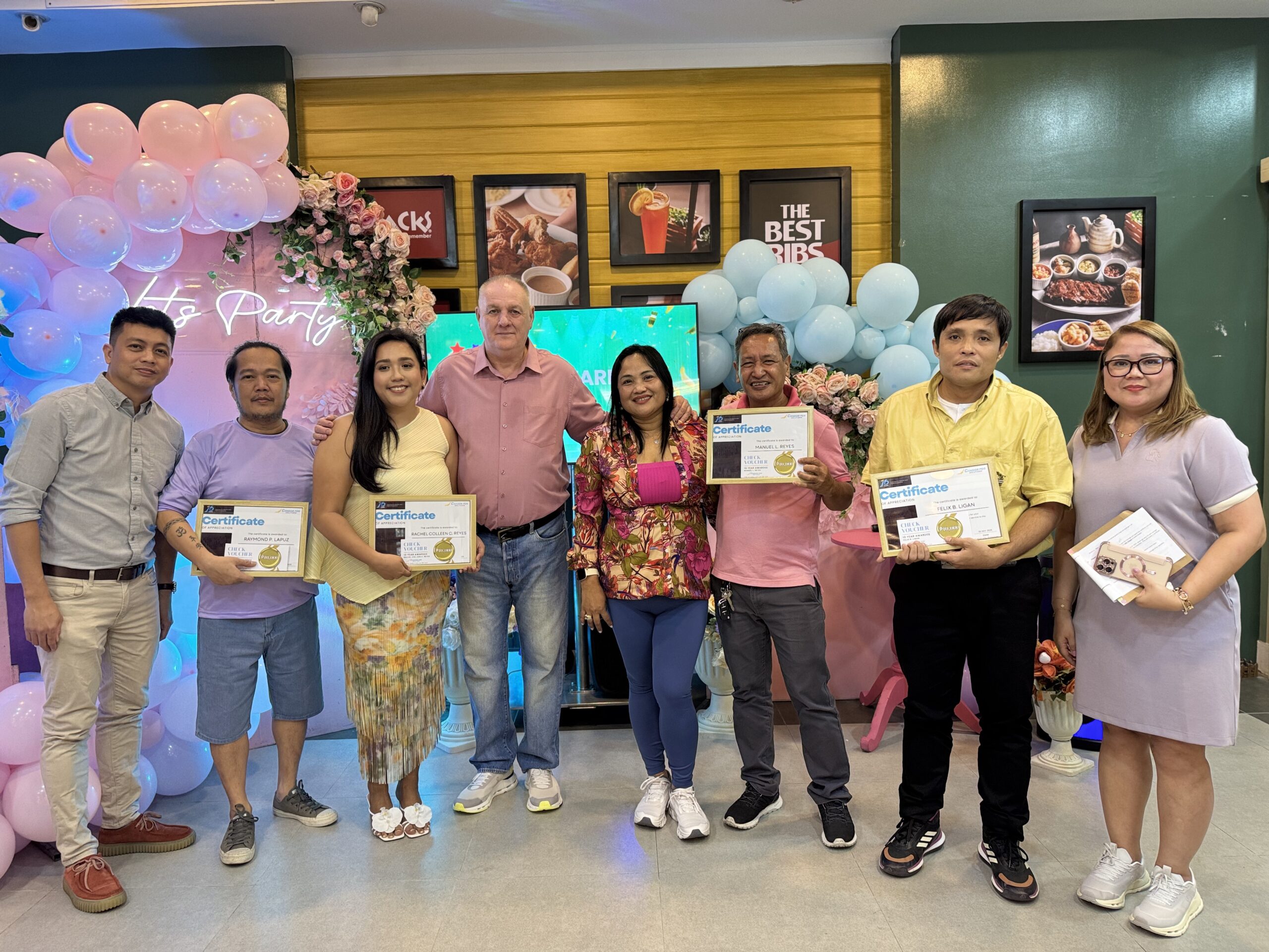 A Pastel-Themed Milestone - The Awardees of 10th Year of Service | Condor PH