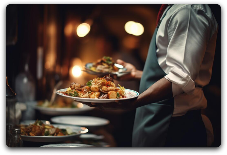 professional-waiter-hands-pick-restaurant-food-generate-ai-photo 1